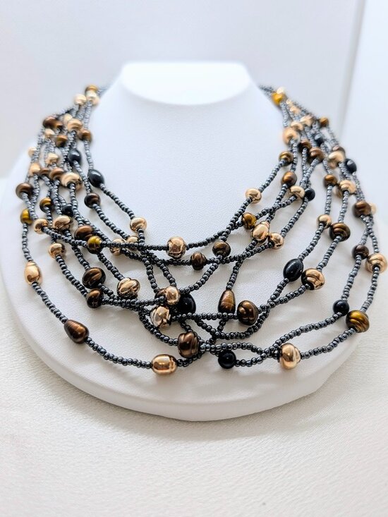 Jewelry - NEW multistrand 16 inch beaded fashion necklace